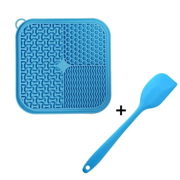 Calm lick mat for dogs reduce anxiety and keep pets relaxed blue color